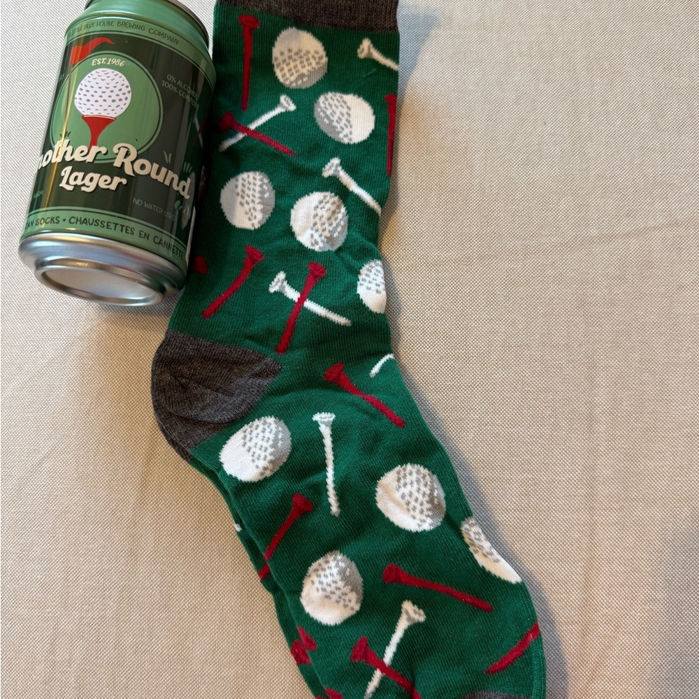 Golf-Themed Green Casual Socks